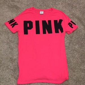 Hot Pink Short Sleeve Shirt from PINK
